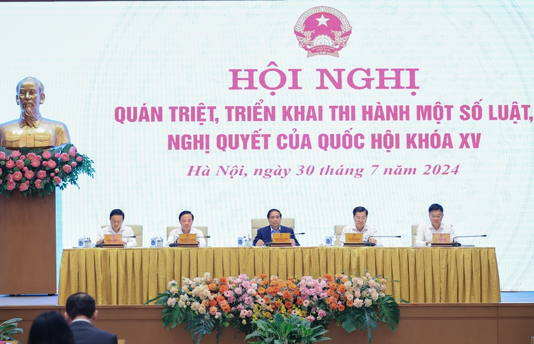 Chính phủ quán triệt, triển khai thi hành một số luật, nghị quyết của Quốc hội khóa XV